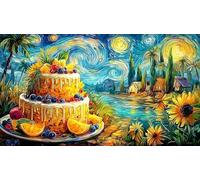 Bakery still life with muffins and jam 1000 Pieces Recycled Paper Jigsaw - Impossible Hard Game Home Activity for Adults 75x50/1000pcs