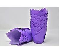Bakerydirect 50 Standard Size Tulip Muffin Purple Wraps Cases Lilac