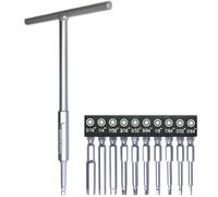 BAKESHU 10 Piece T-Handle Allen Key Set,Imperial 1/64" - 5/16" Hex Key Set.S2 Hex Bits for Furniture Assembly, Bike,Motorcycle,Mechanical Maintenance, Home Repair