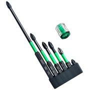 BAKESHU 6Pcs PH2 Magnetic Impact Driver Bits with a Magnetiser, S2 Screwdriver Bits 150mm 90mm 70mm 65mm 50mm 25mm