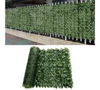 Baketron Decorative Ivy Leaf Green Artificial Hedge Roll 3m x 1m Garden Fence Screening Privacy Hedging Wall Landscaping Garden Fence UV Fade Protected Artificial Plant Wall Panels (1 Roll)