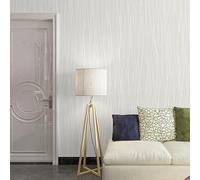 Baketron Light Cream Wallpaper Silver Glitter Textured 3D Effect Embossed Wallpapers Metallic Striped Effect Wall Paper Roll Modern Feature for Living Room Bedroom Adults Hallway Kitchen Front Room