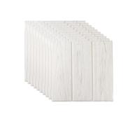 Baketron White Oak Wood Effect Vinyl Self Adhesive Wall Panels 35 * 35cm