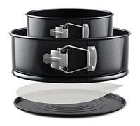 BakeValley Cake Tins for Baking - 2Pcs Round Cake Tin Set - 6 & 8 Inch Cake Tin, 7cm Deep with Parchment Papers Precut for Each Size - Non-Stick Coating & Leak-Proof - Ideal for Baking Cheesecakes