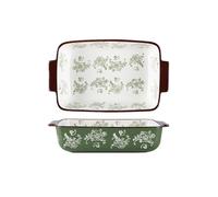 Bakeware for Lasagna European Style Double Ear Ceramic Plate Tableware Household Tray Baking Bowl Home Large Soup Cake Pan