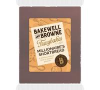 BAKEWELL and BROWNE Tray Bake of Millionaire's Shortbread, Ideally Served with Refreshing Milk, Coffee or Tea, Hand Baked in the UK, Vegetarian Friendly, 375 g Tray