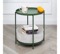 Bakewell Single Shelf Green Coffee Table - Size: 50 x 43 x 43cm - Home Garden Direct - Wilko
