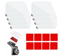 BakeWhiz 8 Pcs Windshield Dashcam Stickers, Transparent Electrostatic Film with VHB Double-Sided Sticker Adhesive Pad, Reflective, Reusable, Scratch-Proof, Residue-Free Car Shield Decal (6x8cm)
