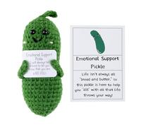 BakeWhiz Emotional Support Pickle Weird Good Luck Funny Birthday Christmas for Women Get Well Soon Cucumber Emotional Support Pocket Hug Worry Positive Pickle Valentine’s Day Xmas Gifts for Her Him
