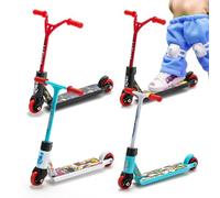 BakeWhiz Finger Scooter 4PCS Tech Deck Scooter Plastic Cute Mini Two Wheel Teck Deck Finger Skateboards for Party Favors/Finger Training Sports/Interactive Novelty Party Birthday Gifts/Finger Boards