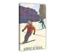 BAKHFTR Appalachian Ski Mountain North Carolina Ski Resort Canvas Poster Bedroom Decor Landscape Office Room Decor Gift 12x18inch(30x45cm)
