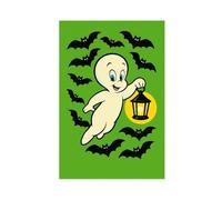 BAKHFTR Casper The Friendly Ghost Halloween，Children's Room Decoration Canvas Poster Bedroom Decor Landscape Office Room Decor Gift 16x24inch(40x60cm)