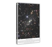 BAKHFTR James Webb's First Deep Field Canvas Poster Bedroom Decor Landscape Office Room Decor Gift 20x30inch(50x75cm)