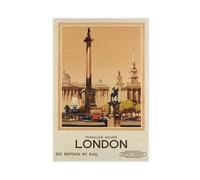 BAKHFTR London Art England Travel Poster British Railways Print Canvas Poster Bedroom Decor Landscape Office Room Decor Gift 20x30inch(50x75cm)
