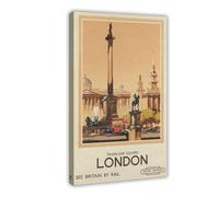 BAKHFTR London Art England Travel Poster British Railways Print Canvas Poster Bedroom Decor Landscape Office Room Decor Gift 16x24inch(40x60cm)