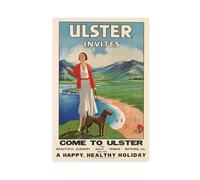 BAKHFTR Ulster Ireland Art Irish Travel Poster Print Canvas Poster Bedroom Decor Landscape Office Room Decor Gift 08x12inch(20x30cm)