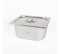 Baki Stainless Steel Gastronorm Container 1/2 Food Pan 65, 100, 150 mm Deep with & Without Lid (150mm Deep with Lid)