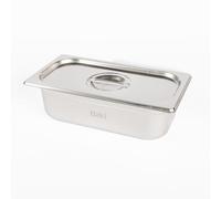 Baki Stainless Steel Gastronorm Container 1/3 Food Pan 65, 100, 150 mm Deep with & Without Lid (100mm Deep with Lid)