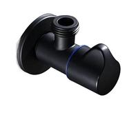 Bakicth Bathroom Angle Filling Valve Black Stainless Steel Kitchen Cold Hot Accessories Standard G1/2 Threaded 1Pcs(Cold Valve-a)