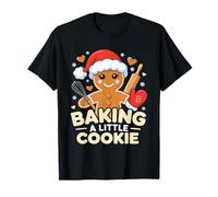 Baking A Little Cookie Christmas Pregnancy Baby Shower Mom T-Shirt