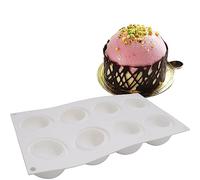 Baking Accessories And Tools Silicone Chocolate Mold Silicon Ball Cake Moulds 3D Half Sphere Candy Truffle Baking Tray (Round D_11.88 X6.96 X1.96inch)