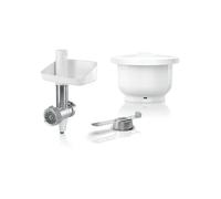 Bosch BakingSensation MUZS2BS Accessory Set, Meat Grinder, Plastic Bowl, Pastry Attachment, Stainless Steel Hole Disc, 4 Pastry Variations, Suitable for MUM Series 2 Food Processor