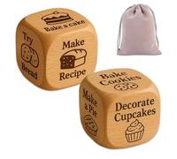 Baking Activity Dice, Fun Baking Decision Maker, Laser Engraved Craft Dice, Dessert Recipe Decider, 6 Activities - Each Side Suggests A Baking Task,Perfect for Family Bonding&Spontaneous Baking