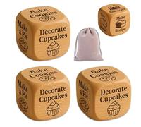 Baking Activity Dice, Fun Baking Decision Maker, Laser Engraved Craft Dice, Dessert Recipe Decider, 6 Activities - Each Side Suggests A Baking Task,Perfect for Family Bonding&Spontaneous Baking