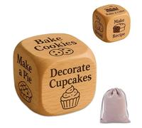Baking Activity Dice, Fun Baking Decision Maker, Laser Engraved Craft Dice, Dessert Recipe Decider, 6 Activities - Each Side Suggests A Baking Task,Perfect for Family Bonding&Spontaneous Baking