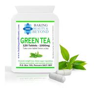Baking Beauty and Beyond Green Tea Tablets 1000mg High Strength - Vegan, Non-GMO, Natural and Pure Supplement for Healthy, Weight Management and Heart Health (Pack of 120)