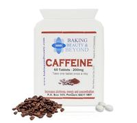 Baking Beauty and Beyond Natural Caffeine 200mg Tablets - Dietary Supplement for Improved Focus, Concentration, Energy Boost, and Exercise Support Pre-Workout (Pack of 60)