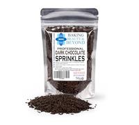 Baking Beauty and Beyond Professional Edible food sprinkles - Dark Chocolate Cake Sprinkles for Cupcakes, Cookies, Brownies, Ice Cream, and Desserts, Resealable Bags 50g