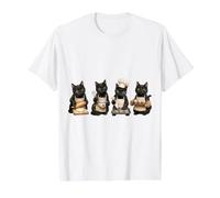 Baking Black Cats Funny Cat Baker Cute Bakery Costume Value Graphic T-Shirt, Men, White, XL