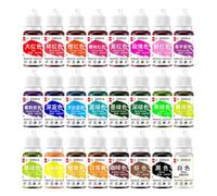 Baking Colorant - 25 Vibrant Edible Icing Colors, Tasteless Practical Food Dye 10ml Bottles | Safe Decorating Pigment for Cream Cakes Desserts Bakings Decoration Kitchen