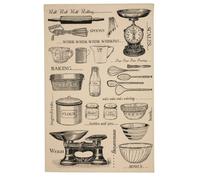 Ulster Weavers 'Baking' Graphic Print 100% Cotton Tea Towel in Beige Ulster Weavers Beige