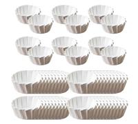 Baking Cups Cupcake Liners - Heatproof Cup Shells, Dessert Case Wraps | 50X Parchment Cake Rounds for Fryer Tray, Nonstick Bake Moulds, Cup Sweets Holders for Home Bakers, Oven Cookware Accessory