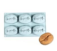Baking Cups Silicone Molds | 6-Cavity Easy Release Nonstick | Coffee Beans Silicone Baking Molds, DIY Silicone Molds For Food | For Cake Muffin Cookie Dessert DIY Crafts Wedding Birthday Party