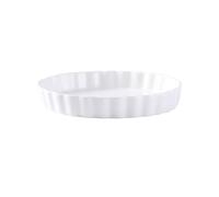 Baking Dishes Pizza Baking Pan Ceramic Household Oven Microwave Special Plate Cake Mold High Temperature Resistant Cheese Rice(White,L)