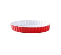 Baking Dishes Pizza Baking Pan Ceramic Household Oven Microwave Special Plate Cake Mold High Temperature Resistant Cheese Rice(Red,M)