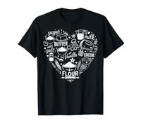 Baking Heart Baker Pastry Ingredients Lover T-Shirt