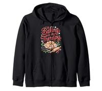Baking Is My Therapy for Bakers and Cookie Fans Christmas Zip Hoodie