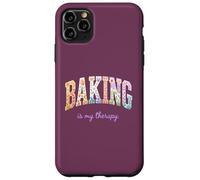Baking is My Therapy Funny Baking Lover Floral Word Design Case for iPhone 11 Pro Max