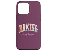 Baking is My Therapy Funny Baking Lover Floral Word Design Case for iPhone 13 Pro Max
