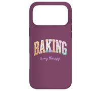 Baking is My Therapy Funny Baking Lover Floral Word Design Case for iPhone 17 Pro Max