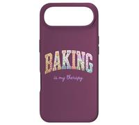 Baking is My Therapy Funny Baking Lover Floral Word Design Case for iPhone Air