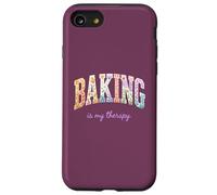 Baking is My Therapy Funny Baking Lover Floral Word Design Case for iPhone SE (2020) / 7/8