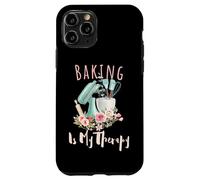 Baking Is My Therapy Kitchen Bake Lover Cooking Baker Quote Case for iPhone 11 Pro