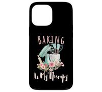Baking Is My Therapy Kitchen Bake Lover Cooking Baker Quote Case for iPhone 13 Pro Max