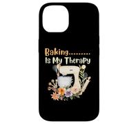 Baking Is My Therapy Kitchen Bake Lover Cooking Baker Quote Case for iPhone 14
