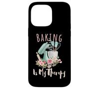 Baking Is My Therapy Kitchen Bake Lover Cooking Baker Quote Case for iPhone 14 Pro Max